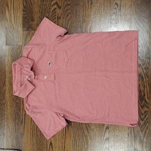 Like new Vineyard Vines boys Edgartown Polo. Size Small. Salmon/blue stripe